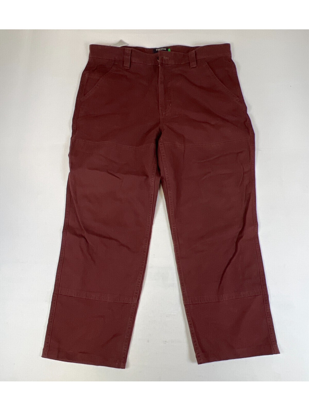 Dockers Men Size 34x30 Burgundy Straight Fit Utility Pants Canvas Trousres